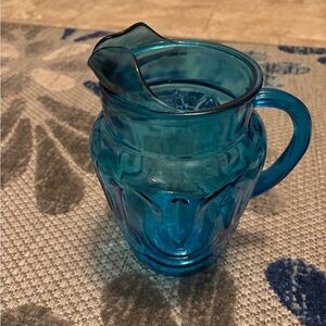 Blue Glass Pitcher
